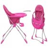 Krzesełko do karmienia dzieci, różowo-białe