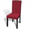 Elastyczne pokrowce na krzesła w prostym stylu, bordo 4 szt.