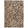 Patchworkowy dywan ze skóry bydlęcej, 160x230 cm, brązowo-biały