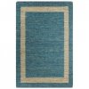 Ręcznie wykonany dywan, juta, niebieski, 80x160 cm