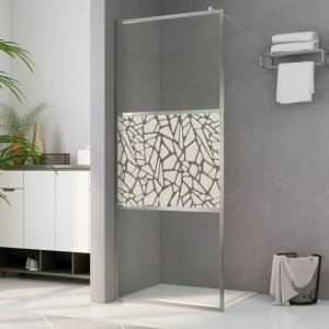 Ścianka prysznicowa, szkło ESG, wzór w kamienie, 100 x 195 cm