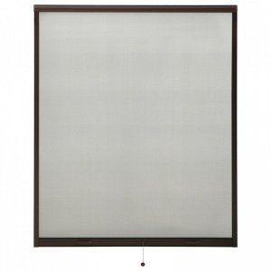 Rolowana moskitiera okienna, brązowa, 160x170 cm