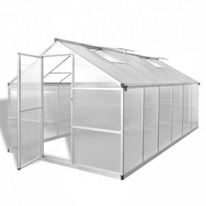 Szklarnia ogrodowa ze wzmacnianą, aluminiową ramą, 9,025 m²