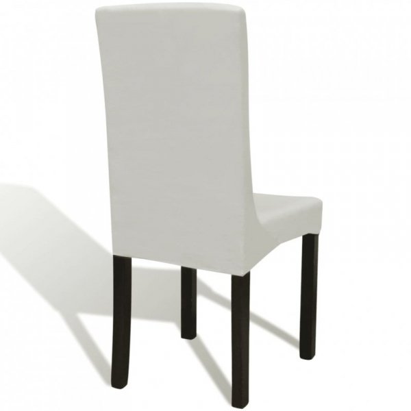 Elastyczne pokrowce na krzesła, 6 szt., kremowe