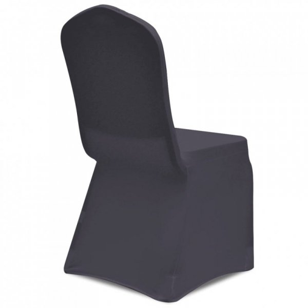 Elastyczne pokrowce na krzesła antracytowe 4 szt.
