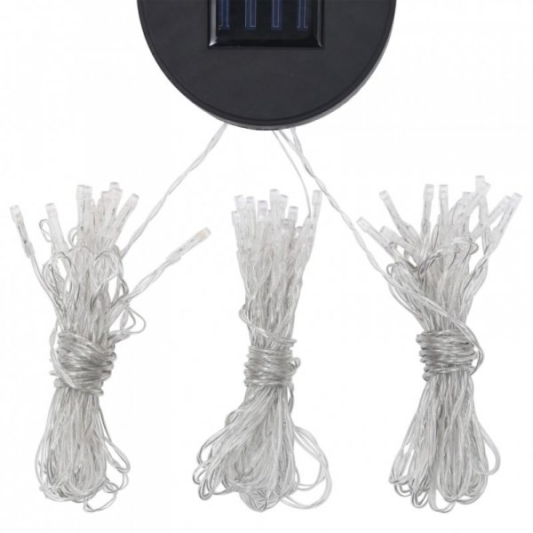 Altana ze sznurem lampek, 300x300 cm, kremowa