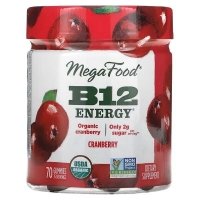 MegaFood B12 Energy, Cranberry, Żurawina 70 szt. 