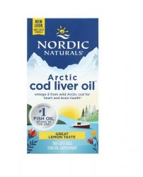 NORDIC NATURALS Arctic Cod Liver Oil Lemon (180 kaps.)