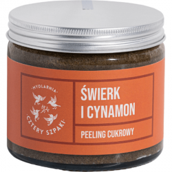 Peeling cukrowy - świerk i cynamon, 250 ml