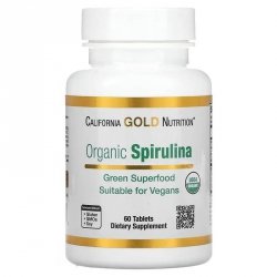 California Gold Nutrition Organiczna Spirulina 500 mg 60 tab.