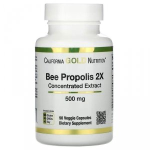 California Gold Nutrition Bee Propolis 2X 500 mg 90 kaps. 
