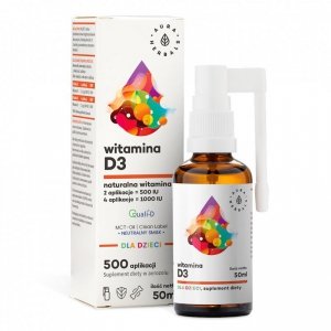 AURA HERBALS Witamina D3 dla dzieci MCT aerozol (50 ml)