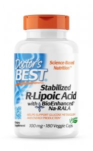 DOCTOR'S BEST R-Lipoic Acid 100 mcg with BioEnhanced Na-RALA (180 kaps.)