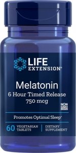 LIFE EXTENSION Melatonin 750 mcg 6 Hour Time Release (60 tabl.)