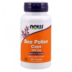 NOW FOODS Bee Pollen - Pyłek Pszczeli 500 mg (100 kaps.)