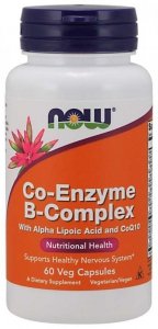 NOW FOODS Co-Enzyme B-Complex Kompleks Witamin z grupy B + Kwas alfa liponowy + Koenzym Q10 (60 kaps.)