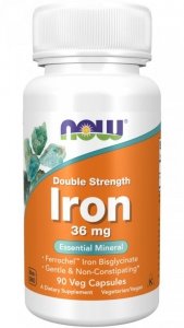 NOW FOODS Double Strength Iron (90 kaps.)