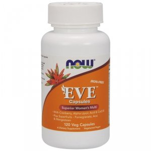 NOW FOODS EVE Superior Womens Multi - Multiwitamina i Składniki Mineralne dla Kobiet EVE bez Żelaza (120 kaps.)