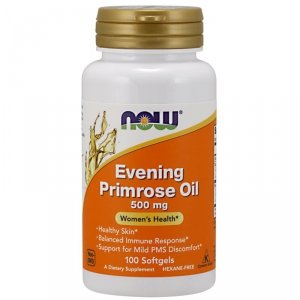 NOW FOODS Evening Primrose Oil - Olej z Wiesiołka Dwuletniego z GLA (100 kaps.)