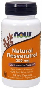 NOW FOODS Natural Resveratrol 200 mg (60 kaps.)