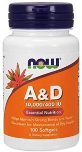 NOW FOODS Witamina A + Witamina D (100 kaps.)