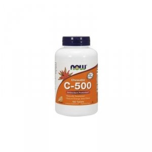 NOW FOODS Witamina C 500 mg do ssania - smak pomarańczowy (100 tabl.)