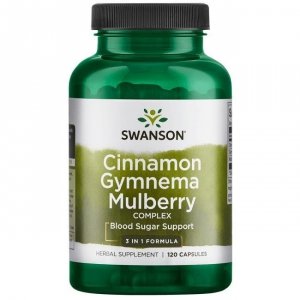 SWANSON Cinnamon Gymnema Mulberry Complex (120 kaps.)