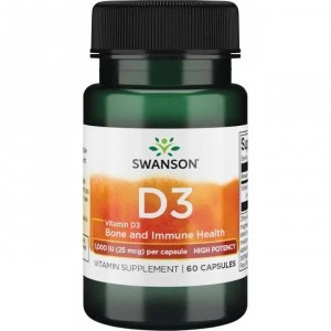 SWANSON Vitamin D3 1000 IU 25 mcg (60 kaps.)