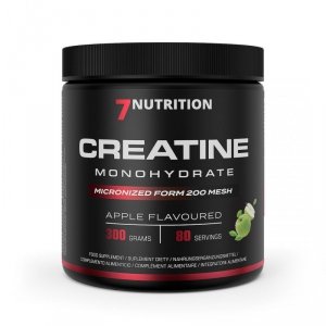 7NUTRITION Creatine Monohydrate Green Apple - Monohydrat Kreatyny - smak zielone jabłko (300 g)