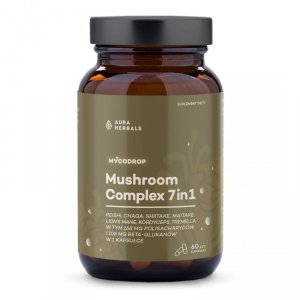 AURA HERBALS Mycodrop, Mushroom Complex 7 w 1 (60 kaps.)