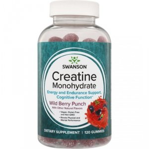 SWANSON Creatine Monohydrate Wild Berry Punch (120 żelek) 