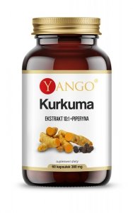 YANGO Kurkuma - ekstrakt z piperyną (60 kaps.)