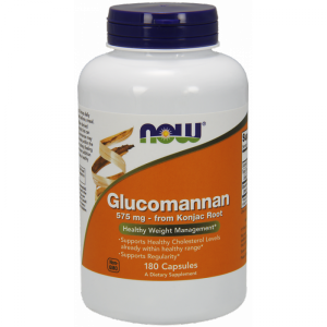 NOW FOODS Glucomannan (Glukomannan) 575 mg - Konjac Root (180 kaps.)