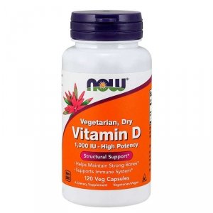 NOW FOODS Witamina D2 1000 IU (120 kaps.)
