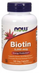 NOW FOODS Biotyna - Biotin 5000 mcg (120 kaps.)