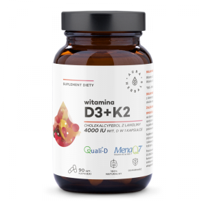 AURA HERBALS Witamina D3 4000 IU + K2 (90 kaps.)