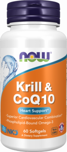 NOW FOODS Neptune Krill & Q10 - Olej z kryla 500 mg z Koenzymem Q10 50 mg (60 kaps.)
