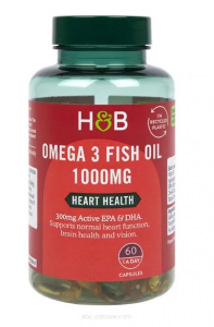 HOLLAND & BARRETT Omega-3 Fish Oil 1000 mg (60 kaps.) 