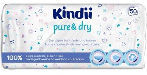 Kindii Pure & Dry Suche Chusteczki dla niemowląt i dzieci 1op.-50szt