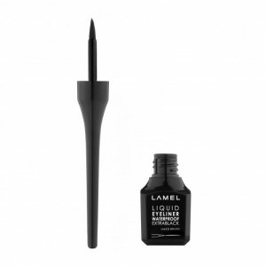 LAMEL Basic Liquid Eyeliner z twardym pędzelkiem - extrablack  3.5ml