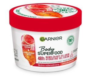 Garnier Body SuperFood Nawilżający Żel-krem do ciała Watermelon Extract+Hyaluronic Acid - skóra odwodniona 380ml