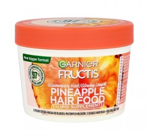 Fructis Hair Food Maska olśniewający blask do włosów długich i matowych - Pineapple 400ml
