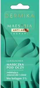 DERMIKA Maestria Anti-Age Therapy Luksusowa Maseczka pod oczy redukująca zmarszczki i cienie - bio kolagen 5%  3x1.5ml