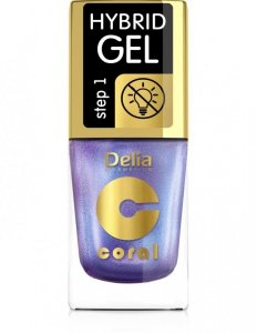 DELIA COSMETICS Coral Hybrid Gel Lakier hybrydowy do paznokci nr 110 - multirefleks (bez lampy) 11ml
