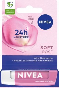 NIVEA Nawilżająca Pomadka ochronna do ust Soft Rose 4.8g