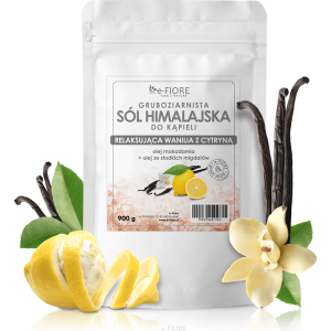 Sól himalajska - Relaksująca wanilia z cytryną, 900 g