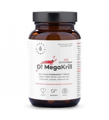 AURA HERBALS O! MegaKrill - olej z kryla 1180 mg (60 kaps.)