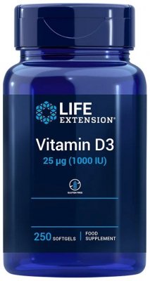 LIFE EXTENSION Vitamin D3 1000 IU EU (250 kaps.)