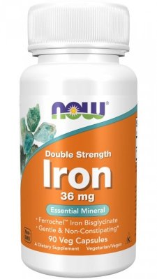 NOW FOODS Double Strength Iron (90 kaps.)