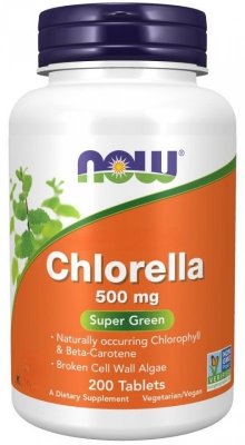 NOW FOODS Chlorella 500 mg (200 tabl.)